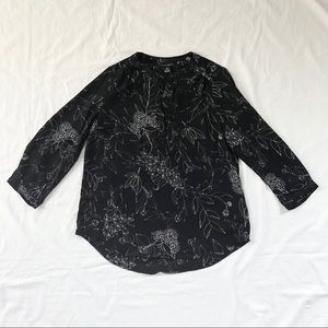 Black Floral Blouse